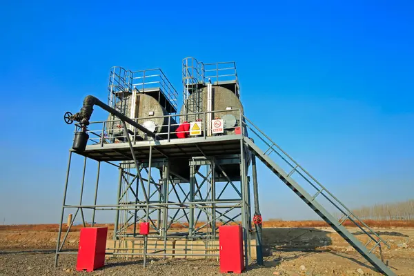 stock image The oil rig Petrochemical equipment