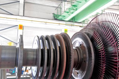 Endüstriyel buhar türbini çalışması