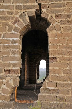 Eski ekolojik duvar, kuzey Çin, karaağaç sırtı, Çin Seddi. 