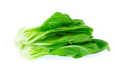 Beyaz arka planda Çin lahanası