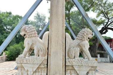 Çin 'de Taş Aslan Oymacılığı, Antik Mimari