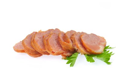 Smoked meat isolated on a white background clipart