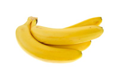 Beyaz arkaplanda muzlar