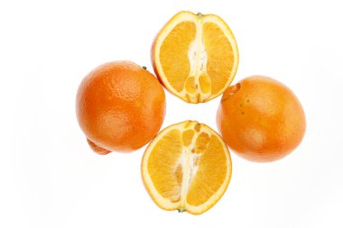 The oranges on a white background clipart