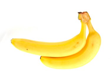 Beyaz arkaplanda muzlar