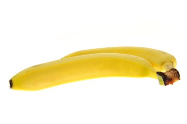 Beyaz arkaplanda muzlar