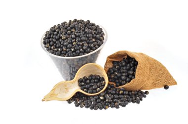 Black beans, close-up shot clipart