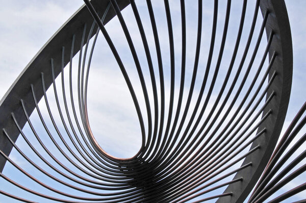 Modern construction steel, surreal design in the future