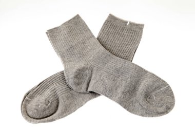 beyaz zemin üzerine çorap