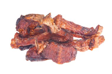 Beyaz arka planda leziz ızgara balık.