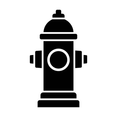 Yangın musluğu basit siyah beyaz simgesi
