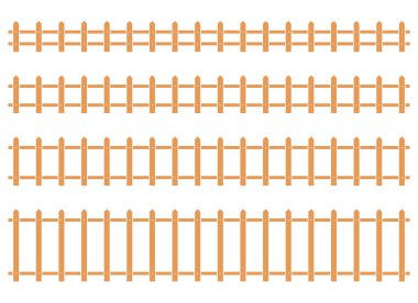 Düz stil vektör illüstrasyonunda renkli çit beyaza izole edildi