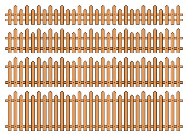 Düz biçim vektör illüstrasyonunda renkli çit beyaz üzerine izole edilmiş