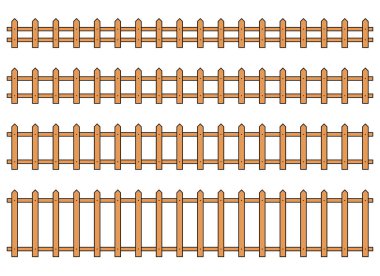 Düz biçim vektör illüstrasyonunda renkli çit beyaz üzerine izole edilmiş