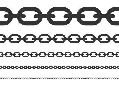 Kusursuz zincir vektör çizimi beyaz arkaplanda izole edildi