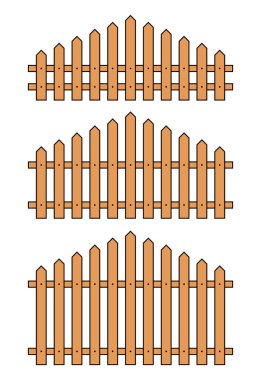 Düz biçim vektör illüstrasyonunda renkli çit beyaz üzerine izole edilmiş