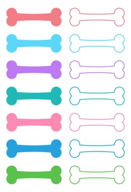 Dog bone icon vector illustration in flat style