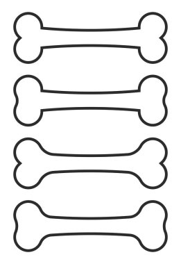 Dog bone icon vector illustration in flat style