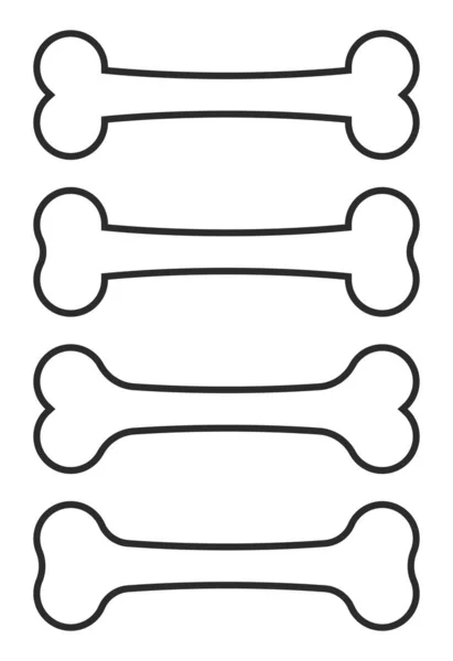 Dog Bone Icon Vector Illustration Flat Style — Archivo Imágenes Vectoriales