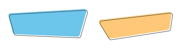 Bandeiras Coloridas Geométricas Ilustração Vetorial Estilo Plano Isoladas Branco — Vetor de Stock