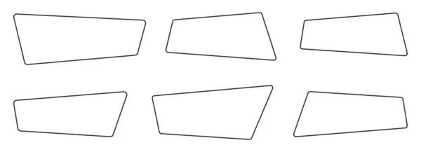 Bandeiras Linha Geométrica Estilo Plano Ilustração Vetorial Isolado Branco — Vetor de Stock
