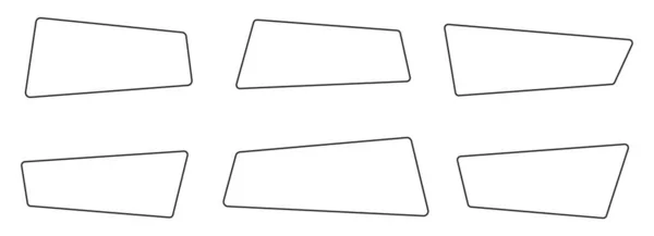 Геометричні Лінійні Банери Плоскому Стилі Векторні Ілюстрації Ізольовані Білому — стоковий вектор