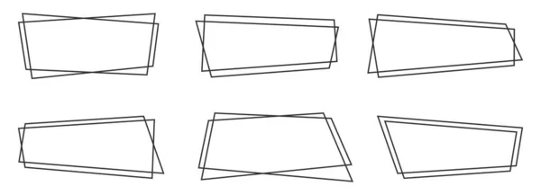 Geometrische Linienbanner Flacher Vektordarstellung Isoliert Auf Weiß — Stockvektor
