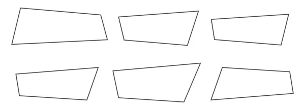 フラットスタイルベクトルイラストの幾何学的なラインバナーは白に分離 — ストックベクタ