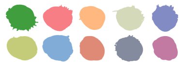 El çizimi suluboya yuvarlak lekeler ve vektör çizimleri