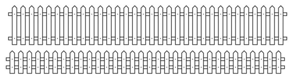 stock vector Outline fence in flat style vector illustration isolated on white