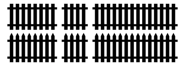 套用平板结构的围栏剪影4 — 图库矢量图片