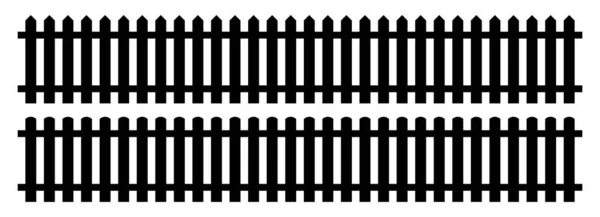 一套平板结构的围栏剪影5 — 图库矢量图片