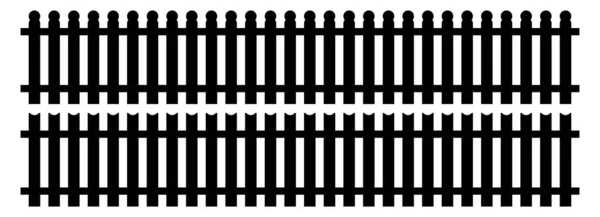 套用平板结构的围栏剪影8 — 图库矢量图片