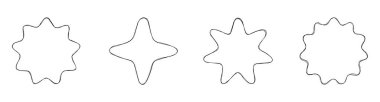 Hand drawn line star banner