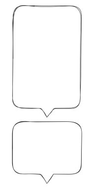 Hand drawn speech bubble vector collection