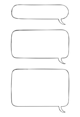 Hand drawn speech bubble vector collection
