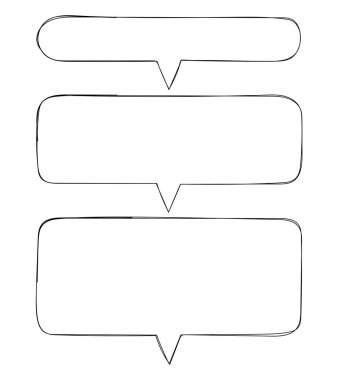 Hand drawn speech bubble vector collection