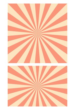 Retro rays banner vector illustration isolated on white