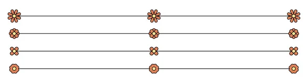 Vektorová Ilustrace Sbírky Květin — Stockový vektor