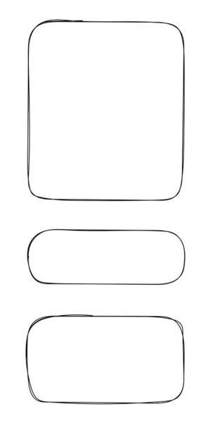 Hand Drawn Highlighter Rectangle Vector Set — Stock Vector
