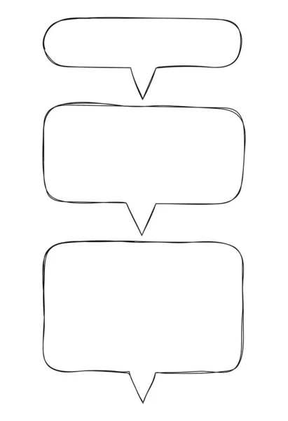 Hand Drawn Speech Bubble Vector Collection — 스톡 벡터