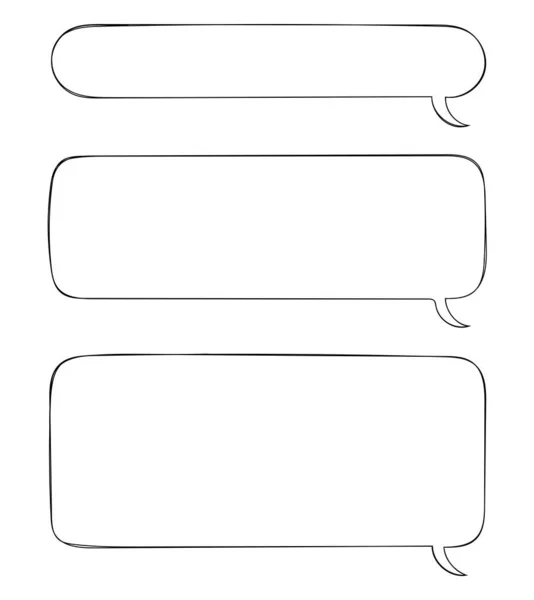 Hand Drawn Speech Bubble Vector Collection — Vector de stock