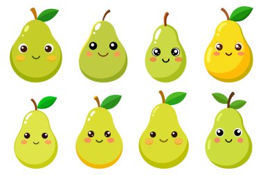 Armut çizgi filmi çocuklar için çizim tarzı, düz tasarım basit şekiller, beyaz arka planda izole edilmiş.