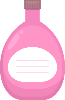 Etiket klip tasarımı illüstrasyonlu şişe