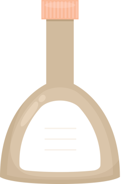 Etiket klip tasarımı illüstrasyonlu şişe