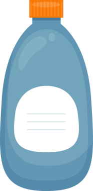 Etiket klip tasarımı illüstrasyonlu şişe