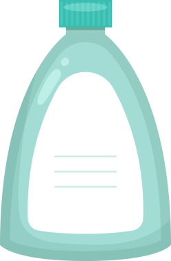 Etiket klip tasarımı illüstrasyonlu şişe