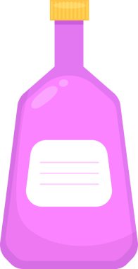 Etiket klip tasarımı illüstrasyonlu şişe