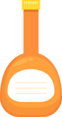 Etiket klip tasarımı illüstrasyonlu şişe