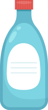 Etiket klip tasarımı illüstrasyonlu şişe